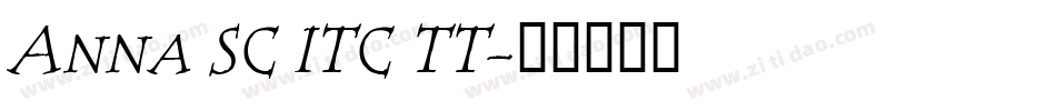 Anna SC ITC TT字体转换